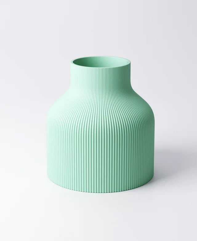 Wide Rippled Vase