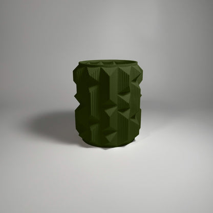 Kowafat - Prisma Vase - Olive / H 15cm - 24.95 € - Art de Vivre - www.artdevivre.store
